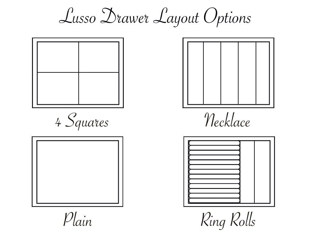 Lusso Drawer Layout Options