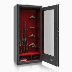 Krystal Gun Display Safe G1 7 guns cabinet and Shelves 2