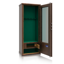 Krystal Glass Display Safe S2 Wood 10 Guns Open